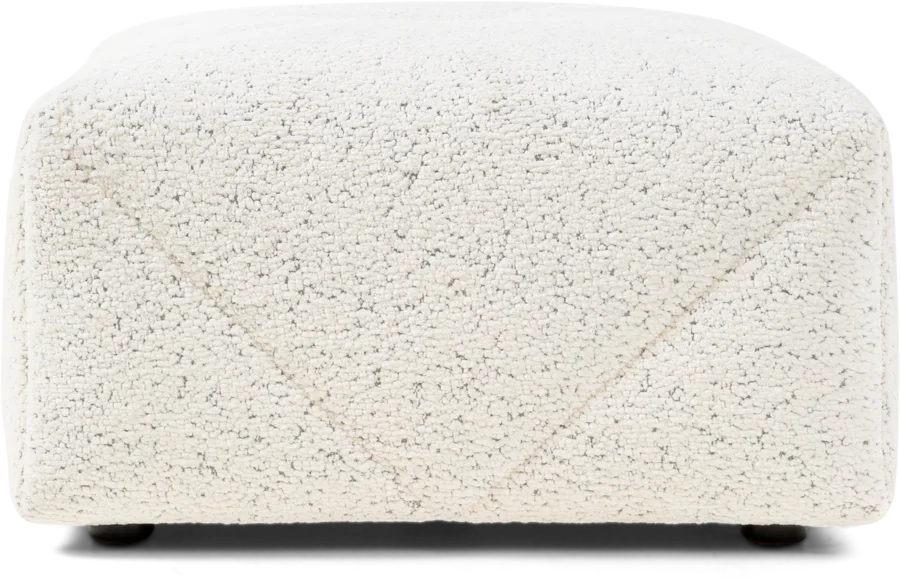 BFF footstool Dodo Pavone white front view